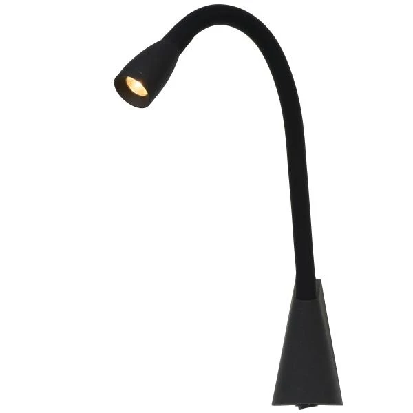 Lucide GALEN-LED - Lámpara de cabecera / Lámpara de pared - LED - 1x3W 3000K - Negro - detalle 3